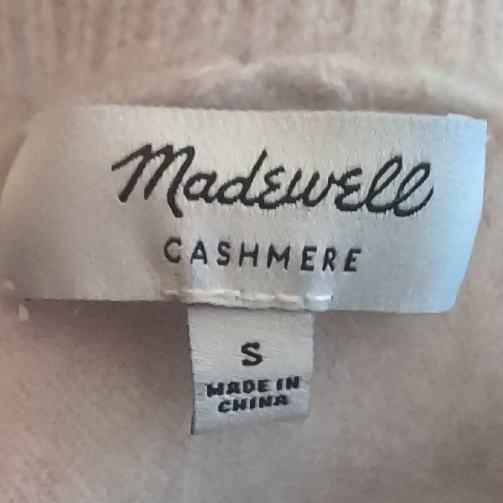 Madewell Cashmere V-Neck Sweater Cream Size Small Quiet Luxury - Picture 2 of 8
